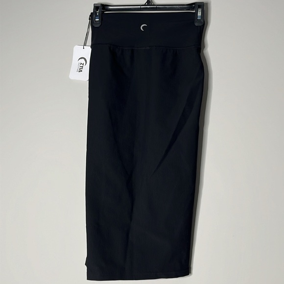 ZYIA Active Black Reve Crossover Ribbed Pencil Skirt Size S - Picture 6 of 10